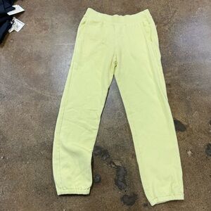 Velvet Light Yellow Jogger Pants